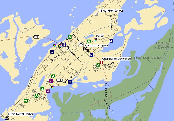 Chincoteague Island Maps